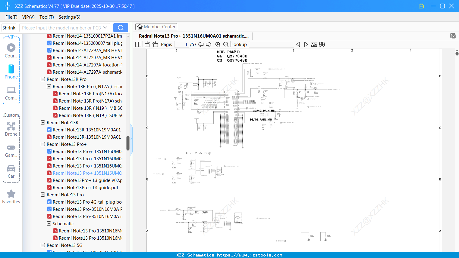 Xiaomi Redmi Note13 Pro+ 1351N16UM0A01 Schematic